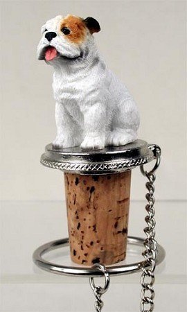 Tapón de vino Bulldog blanco DTB05C, accesorio original y tapón hermético para botellas de vidrio