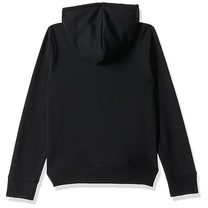 Image of Cloth Theory Girls Solid Cotton Fleece Hoodie | Soft Full Sleeve Hooded Sweatshirt with Kangaroo Pocket | Comfortable Casual Winter Wear for Girls | Stylish Everyday Pullover | 7-8 to 13-14 Years