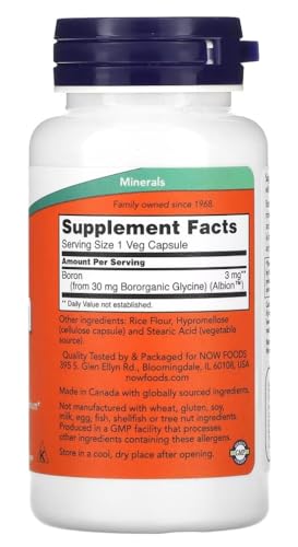 Now Foods - Boron, 3mg | Soutien à la santé des os et des articulations - 100 capsules – Image 4