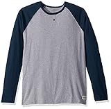 Rundhalsausschnitt Quiksilver Herren Henley Long Sleeve Knit Hemd, Moonlight Ocean, XX-Large