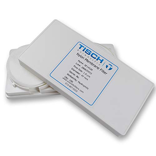 Tisch Brand Sf14528 Nylon Membrane Filter, 1.00Um, 47Mm 1/Pk/200 Per Pack | Wettability: Hydrophilic | Maximum Operating Temperature: 100 Degrees C | Flow Rate: 25 (Ml/Min@10Psi) | #TOP26