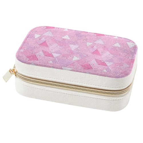 Boîte à bijoux pour femmes et filles compacte avec compartiment bagues