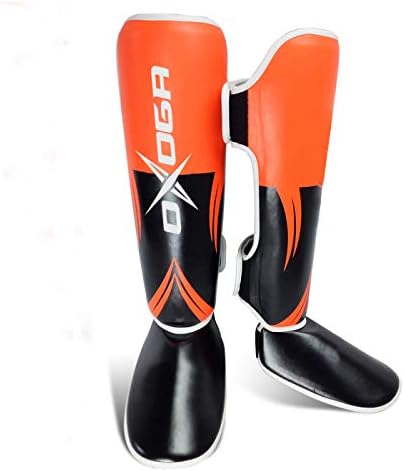 SHIN Instep Guard Orange/Black OSSG-3075, Adjustable, Other