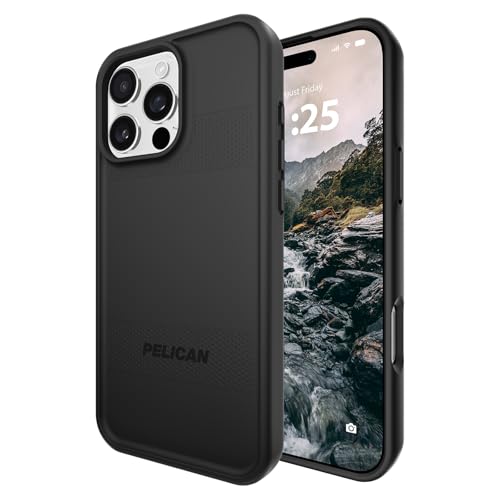 Image of Pelican Protector iPhone 16 Pro Max Case - Rugged MagSafe Phone Case -Black