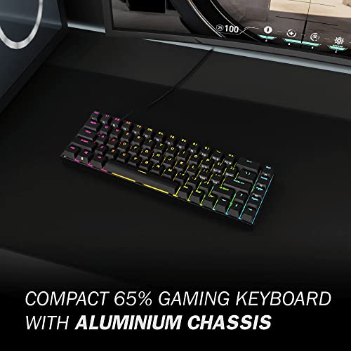 Durgod Hades 68 Rgb Mechanical Gaming Keyboard | 65% Layout | Usb C Wired | Doubleshot Pbt Keycaps | Cherry Profile | Nkro Rollover | Windows & Mac | Aluminium Chassis| Gateron Brown, Black #TOP1