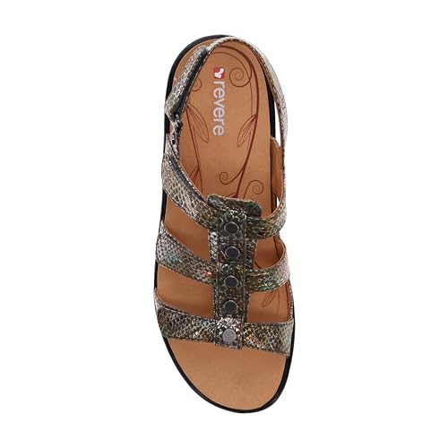 Image of Revere Toledo Women's Sandals - Gladiator Inspired Premium Leather Walking Sandals - Stylish and Trendy - Orthotic-Friendly with Arch Support and Adjustable Fit