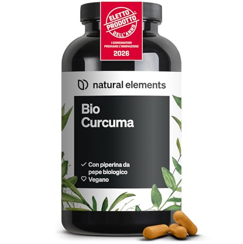 natural elements - Curcuma e Piperina Plus – 240 capsule