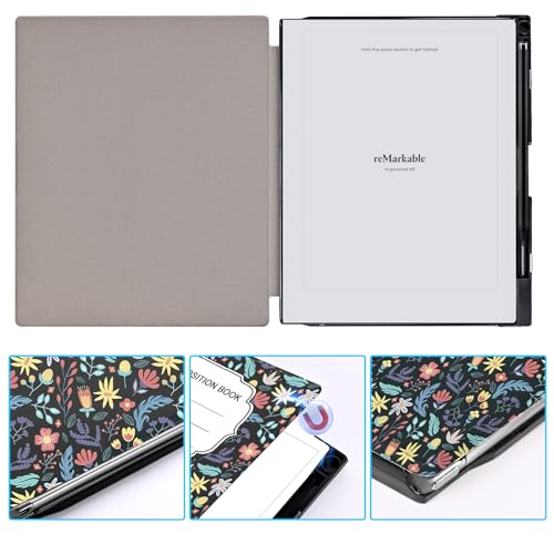 Case For Remarkable 2 Paper Tablet 10.3" 2020 Released,Slim Lightweight And Hard Back Shell Protective Cover With Built-In Pen Holder,Comes With Remarkable 2 Pen Tips, Multicolor