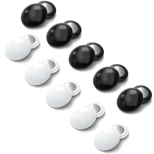 WANTOUTH 10 Pares Imanes para Dorsales Running, Sujeta Dorsales Running, Portadorsal Magnetico sin Dañar la Ropa, Iman Sujeta Corsal, Imanes Deportivos para Fijar Número de Carrera - Blanco y Negro