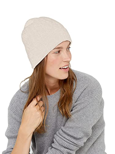 State Cashmere Cable Knit Cuffed Beanie - Soft...
