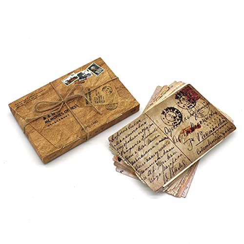 VKSG Retro Theme Postcard Set 30 Cards DIY Postcards Gift Message Card Paper Bookmark for Worth Collecting, Ads Vintage Postcards