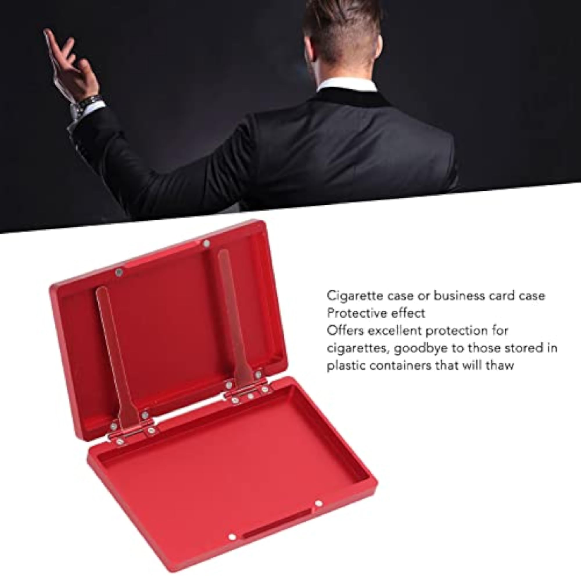 Red Slim Cigarette Case for Business, 20pcs