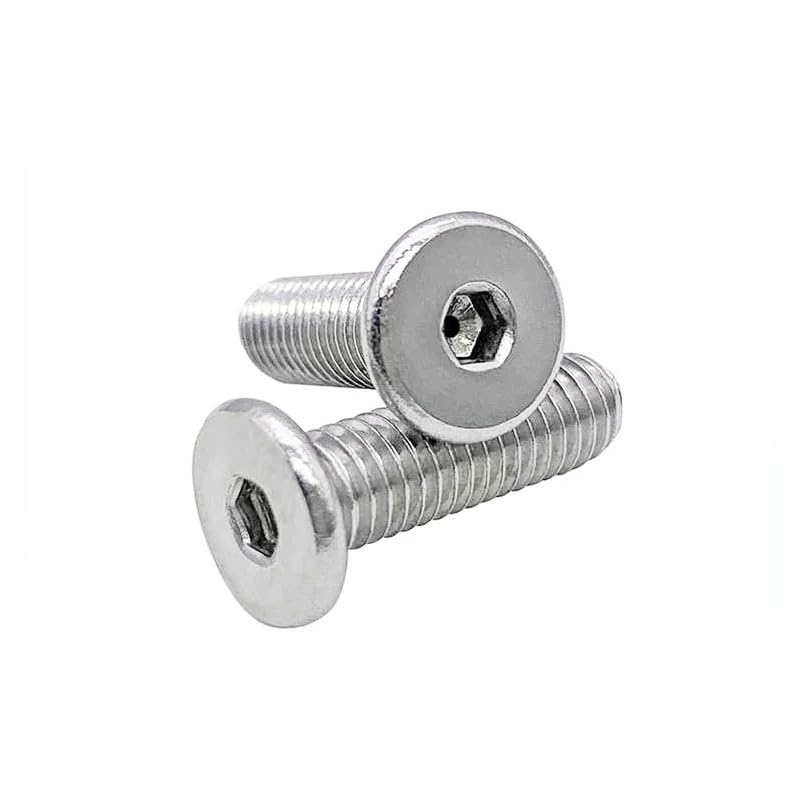 M5 SS304 Acciaio Inox Allen Spina Esagonale Utrasottile Testa Piatta Viti Cave Bulloni (50,M5 x 35mm)
