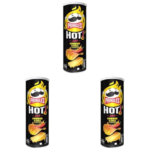 Pringles Hot Flamin Cheese 160g (Paquete de 3)