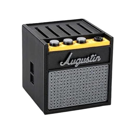 DAWCBVJQ Caja de Almacenamiento Personalizada para púas de Guitarra, Caja de Almacenamiento con Nombre Personalizado, diseño Retro, Estuche de Almacenamiento para Amplificador, Altavoz, Soporte para
