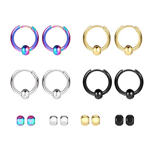 Surgical Stainless Steel Small Hoop Earrings 10mm/12mm/14mm Huggie Hoop Earrings for Women and Men