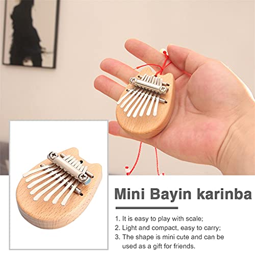 Wzhzj Mini 8 touches bois acajou pouce doigt Piano avec lanière Percussion Instrument de musique jouet cadeau pour les… - Les Beatles, Paul McCartney, John Lennon, RIngo Starr, George Harrison Wzhzj Mini 8 touches bois acajou pouce doigt Piano avec lanière Percussion Instrument de musique jouet cadeau pour les… – Image 4