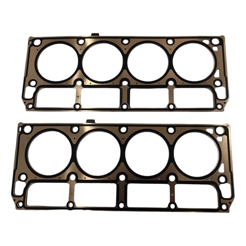 WELLBOX 2PCS MLS Cylinder Head Gasket Set for GM LS1/LS6 Gen III Engines 4.8L/5.3L/5.7L Multi-Layer Steel Design Replaces OE 12589226