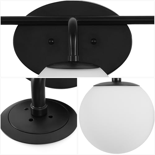 Image of JONATHAN Y Louis Parisian Globe 33 inch Vanity 5-Light, Black