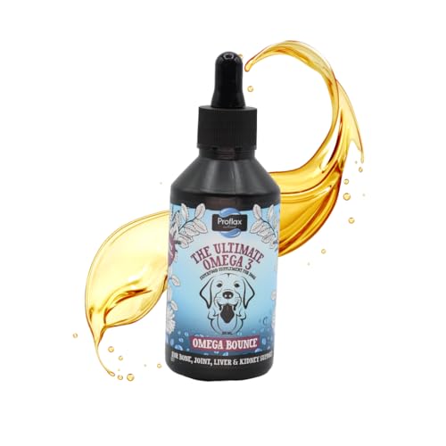 Proflax Omega Bounce Mobility & Joint Care for Dogs – Salmon Oil with Herbal Tinctures for Bones, Ligaments & Movement - 100ml