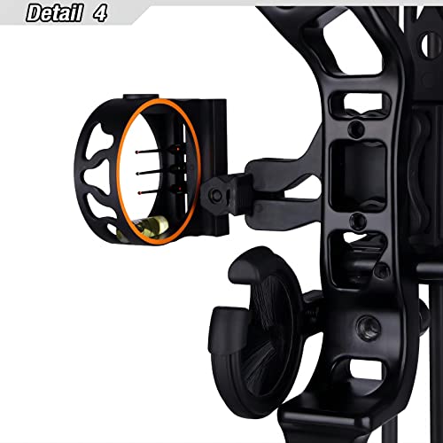 PANDARUS Compound Bow Set 10-40lbs for Pull Child Right Hand Lightweight Design Bow Adjustable 16"~28" Draw Length IBO 290fps New 2023 Professional Set (Black Right-Handed Bag Pro) by PANDARUS - Image 8