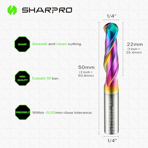 Image of 1 /4 Ball Nose CNC Router Bits 1 /4 Inch Shank, Carbide Ballnose Up Cut Router Bit with Coated, End Mill for Wood, Aluminum, Engraving