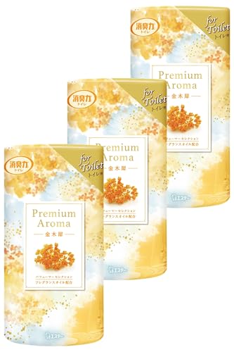 消臭力 プレミアムアロマ [まとめ買い] トイレ用 置き型 金木犀 (きんもくせい) 400mL×3個 トイレの消臭力 トイレ 置くだけ 消臭剤 消臭 芳香剤のサムネイル