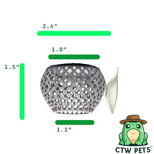 Image of CTWPets Natural Betta Bulb Hide | Betta Rest Fish Tank Ornament | Aquarium Cave with Suction Cup for Small Fish Tank, Betta Habitat, Shrimp Hideout, Aquatic Decor (Silver)