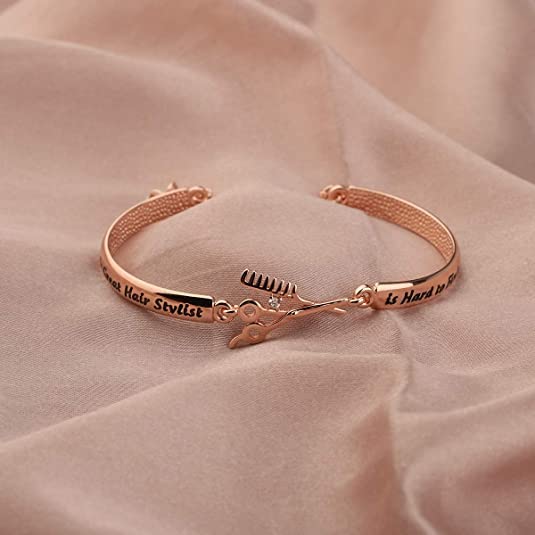 BAUNA Truly Great Hair Stylist Bracelet - Cosmetologist Appreciation Gift - Graduation Gift for Hairdresser (Hair Stylist RGB) - Image 3