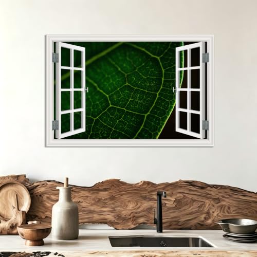 Cuadro lienzo efecto ventana de montañas con gran realismo visual para salas compactas 3