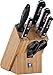ZWILLING Bloque de cuchillos, 7 Piezas, Bloque de bambú, Cuchillos y tijeras de acero inoxidable especial/Mango de plástico, Profesional S