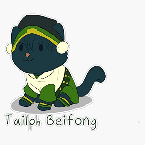 Leyland Designs Toph Cat (Tailph Beifong) Sticker Outdoor Rated Vinyl Sticker Decal for Windows, Bumpers, Laptops or Crafts 5'