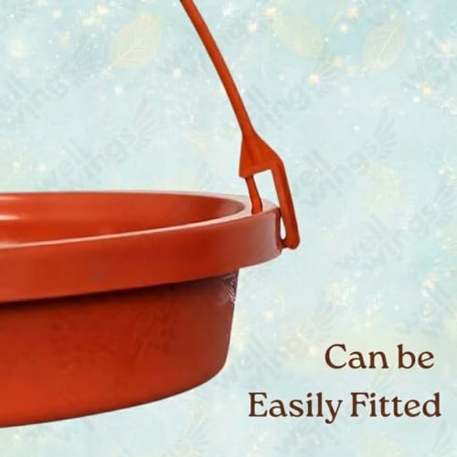 Image of Bird Feeder and Waterer Set with Hanging Brackets - 2-in-1 Wild Bird Feeding Station for Outdoors - Weatherproof Seed Dispenser & Hydration Kit for Garden, Patio & Balcony (2 Pack Tray)