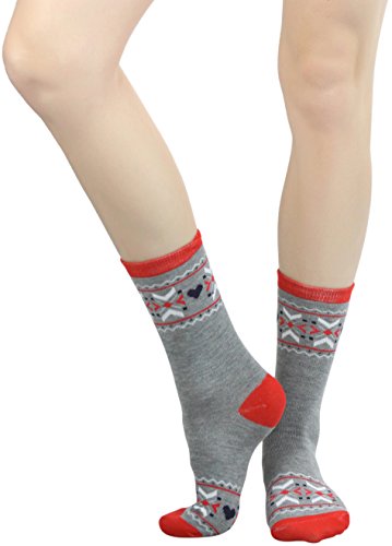 Image of ToBeInStyle Women's Pack of 6 or 12 Fashion Printed Crew Socks