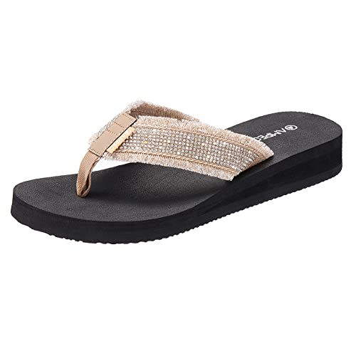 Ampeo Women's Arch Support Flip Flops Comfortable Casual Summer Beach Thong Sandals
