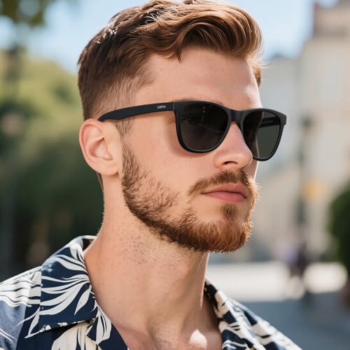 CARFIA Zero - Gravity Feel Polarized Men's Sunglasses UV Protection Flexible Durable Ultralightweight TR90 Sport Frame CA09312