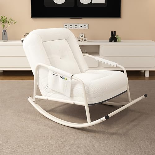 Fauteuil à bascule de patio pour soulager le dos et se relaxer avec un coussin épais unique