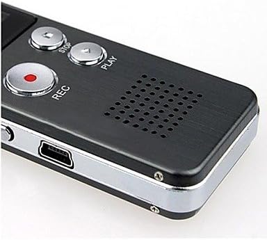 Steel 8GB Digital Voice Recorder 650Hr Dictaphone MP3 Player Telephone Recording -Gray
