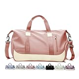 SOLOAD Sporttasche für Damen und Herren Weekender Carry On Workout Reisetasche Übernachtungs-Umhängetasche Leicht mit Schuhfach und Nassfach (Rosa)