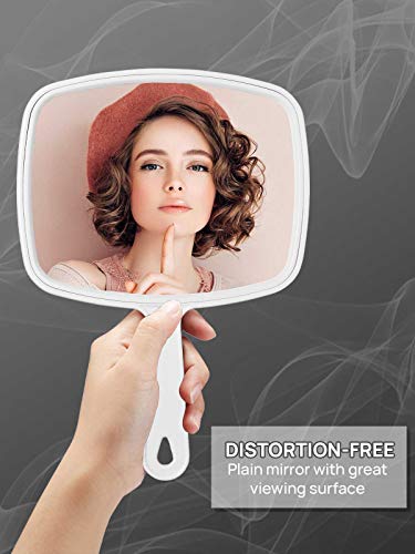 Omiro Hand Mirror, Handheld Mirror With Handle, American White #TOP1