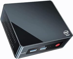 Beelink Mini PC Windows 11 Pro - Quad Core J5005 - 2x HDMI Ultra HD 4K - 8GB DDR4 RAM - M.2 SSD 256GB - 2.5" SATA3 Slot für zusätzliche HDD/SSD - Wi-Fi 5AC Gigabit Ethernet