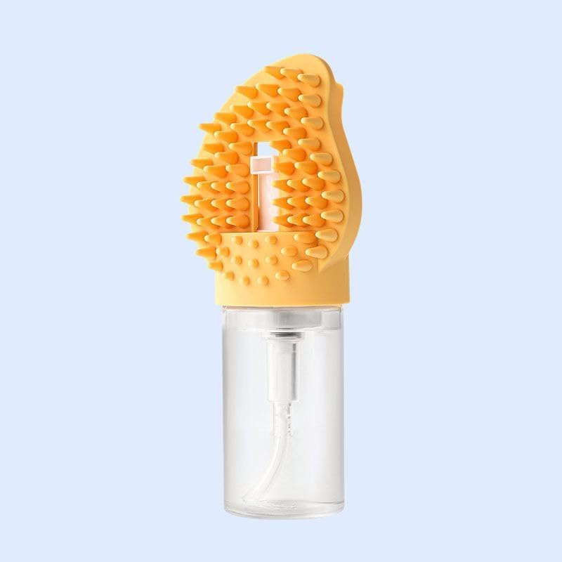 CARTENZA 2-in-1 Pet Bath Brush with Built-in Soap Dispenser – Soft Silicone Grooming Brush for Dogs & Cats – Removes Loose Hair, Massages Skin & Makes Bathing Easy