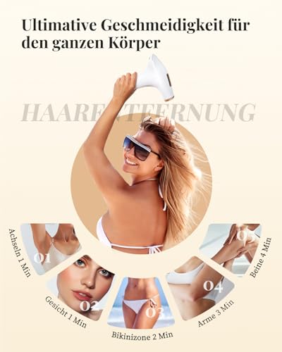 Haarlosy IPL uređaji laser za uklanjanje dlačica - bezbolni uređaj za uklanjanje dlačica sa 3 napredne funkcije HR/SC/RA, 9 razina, 999.900 bljeskova kod kuće za žene, muškarce, pazuhe, bikini, noge, tijelo