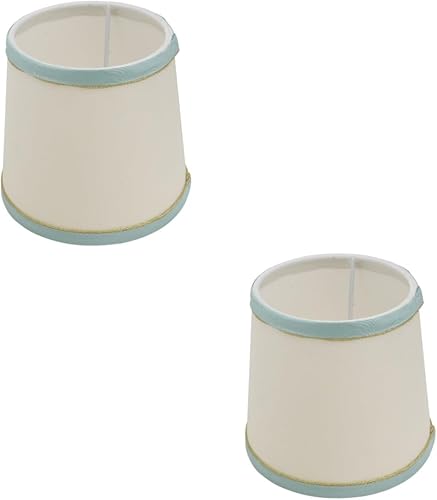 Housoutil 2 lámparas decorativas azules para mesita de noche, lámpara colgante vintage, aplique vintage con clip en la pantalla de la lámpara,