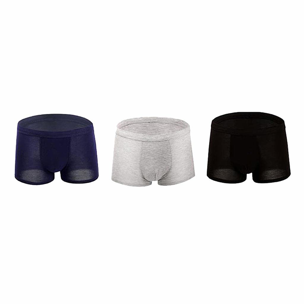 nivaa Casual Men Shorts Penis Pouch Elastic Ice Silk Boxers Trunks Underwear XXL-picture-22