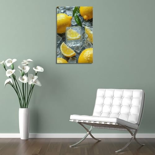 Poster citrons glacés décoratif pour cuisine moderne