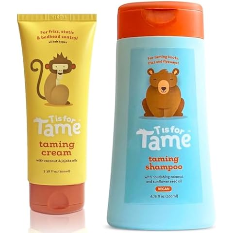 T is for Tame Bundle - Hair Taming Cream & Baby Shampoo, All-Natural, Plant-Based Hair Care Kit for Babies & Toddlers, Frizz Control & Tear Free Shampoo Formula Cover