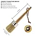 Round Paint and Wax Brush for Furniture | Premium Chalk & Wax Brush | Natural Bristles with Comfort-Grip Wood Handle | Minimal Shedding | Smooth Handle | Handcrafted by Stay Fine (1 Brush)
