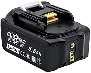 AKKOPOWER Replacement Battery 18V 5500mAh Li-Ion Battery Compatible with BL1850 BL1815 BL1830 BL1840 18V 5.5Ah Battery with LED Indicator