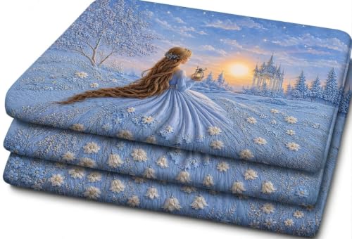 Image of RUMPS 3D Digital Printed Double Bedsheet Flat | Premium Knitted Cotton MicroFabric 90x100 Inch Bed Sheet with 2 Pillow Covers, Cute Cartoon Blue Bird (Blue)